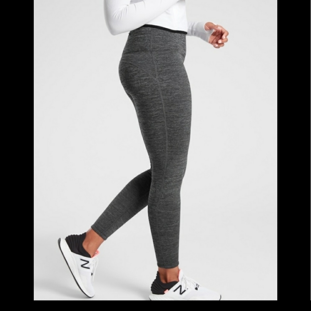 ATHLETA REVELATION HEATHER GREY LEGGINGS SMALL - Picture 3 of 9